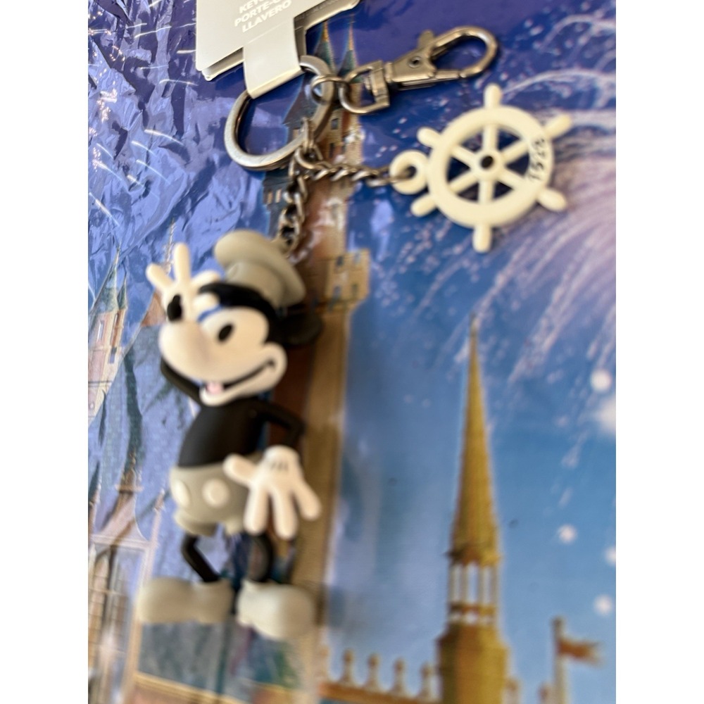 2026 Disney Parks Steamboat Willie‎ 1928 Bag Tag Keychain Mickey Mouse NEW